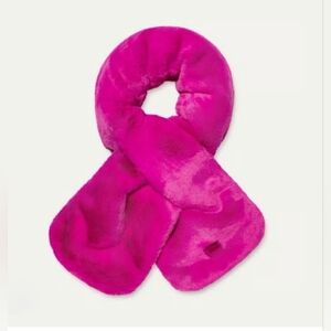 UGG Faux Fur Pull Thru Scarf Solferino Pink